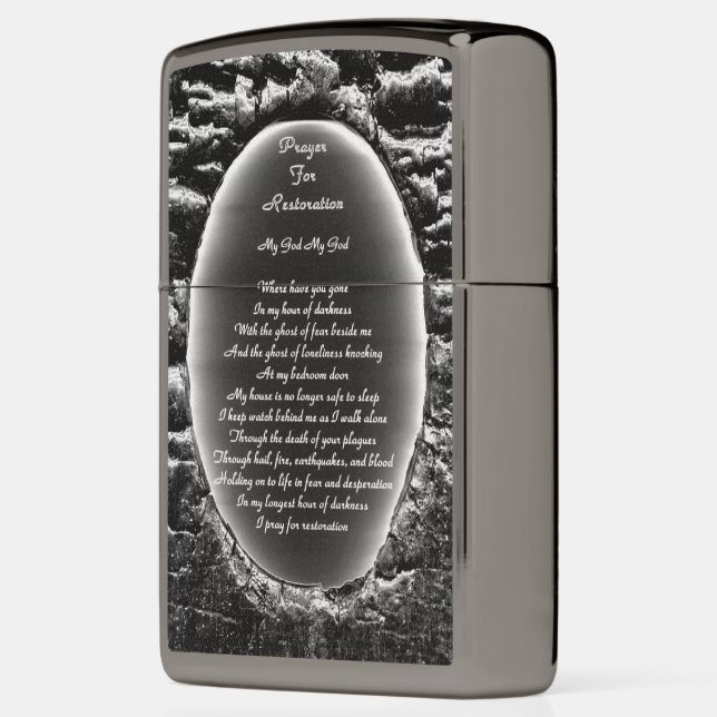 Prayer For Restoration Zippo Lighter (Left)
