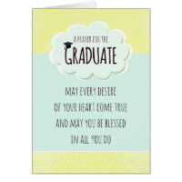 Prayer for the Graduate Graduation Congratulations Card
