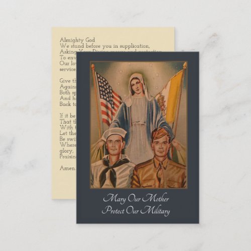 Prayer for those in the Military Service Business Card