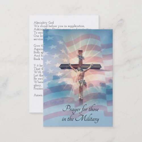 Prayer for those in the Military Service Holy Card