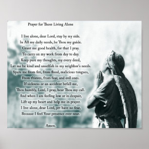 prayer for those living alone poster