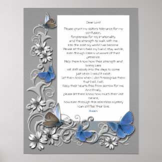 Prayer for those Living with Alzheimer's Poster
