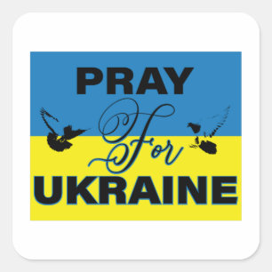 Prayer for Ukraine Square Sticker