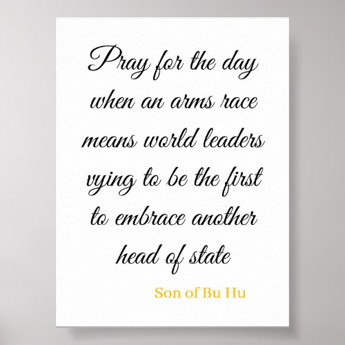 Prayer for world peace poster
