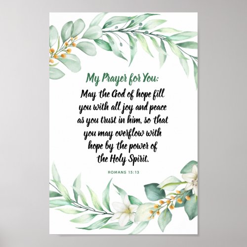 Prayer for You Calligraphy Poster