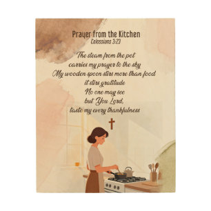 Prayer from the Kitchen Wood Wall Art