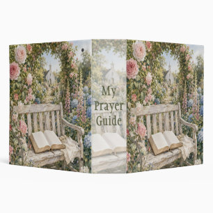 Prayer Garden Bench Chapel Watercolor 3 Ring Binder