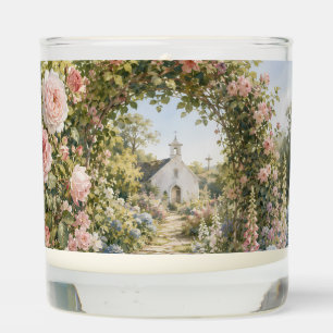 Prayer Garden Bench Chapel Watercolor Scented Candle