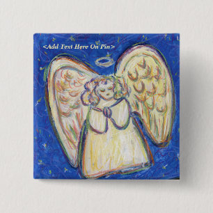 Prayer Guardian Angel Pastel Custom Button Message