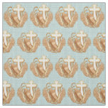Prayer Hands Christian Cross Fabric