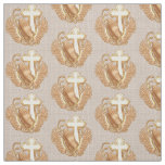 Prayer Hands Christian Cross Fabric