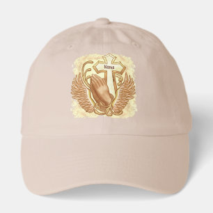 Prayer Hands Christian Cross Hat