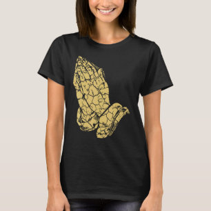 Prayer Hands Trendy Distressed T-Shirt
