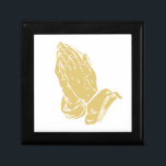 Prayer Hands Trinket Box<br><div class="desc">Trinket box shown in black wood with a Christian based prayer hands print.
Customize this item and add text or buy as is.</div>