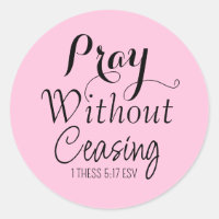 Prayer Holy Bible Verse Light Pink and Black