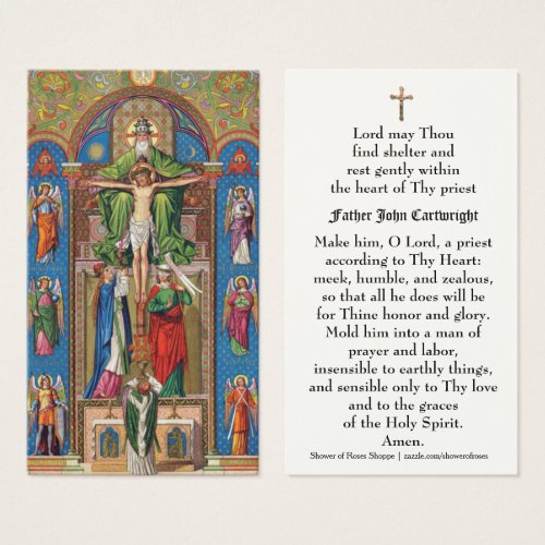 Prayer Holy Card for Catholic Priest Religious