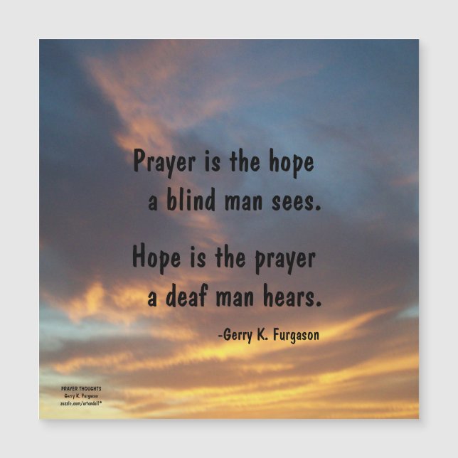 PRAYER IS THE HOPE MAGNETIC CARD (Front)