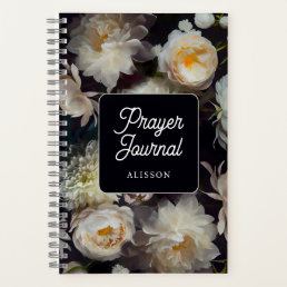 Prayer Journal Cream Roses and Flowers