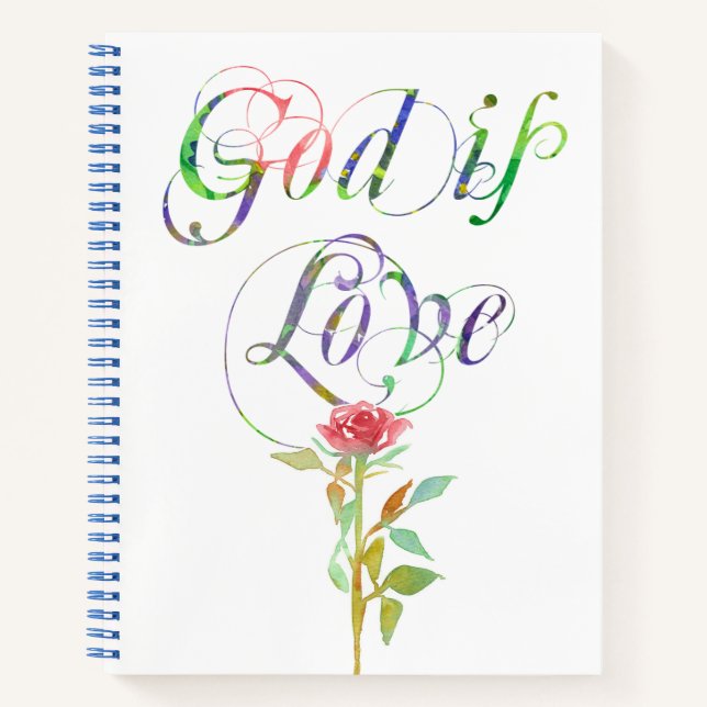 Prayer Journal Flowers God Is Love Personalized  (Front)