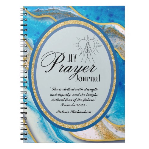 PRAYER JOURNAL Personalized Christian Faith Gift