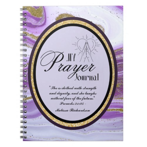 PRAYER JOURNAL Personalized Christian Faith Gift