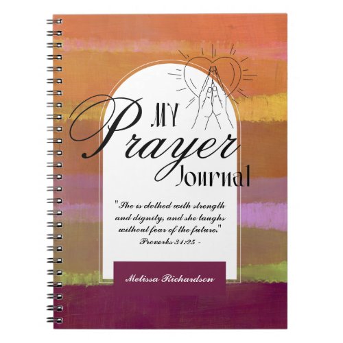 PRAYER JOURNAL Personalized Christian Faith Gift