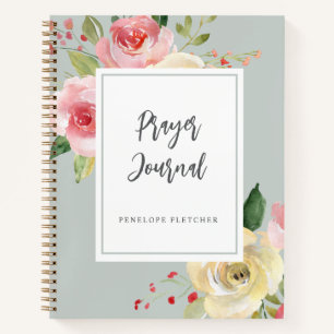 Prayer Journal Watercolor Bright Blooms