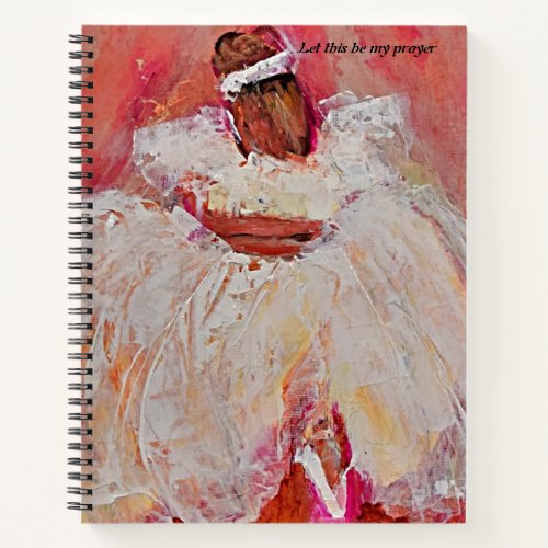 Prayer journal with ballerina