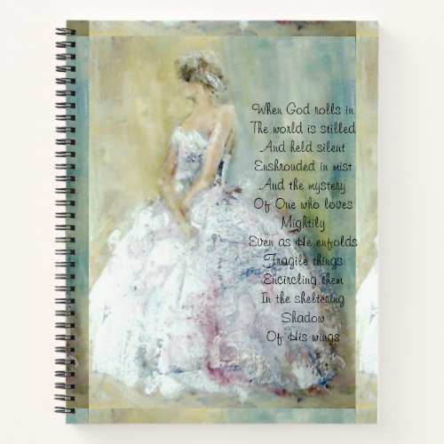 Prayer journal with figurative painting