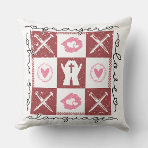 Prayer Language Symbols Throw Pillow