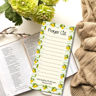 Prayer List - Lined and Checkboxes Magnetic Notepad