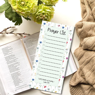 Prayer List - Lined and Checkboxes Magnetic Notepad