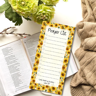Prayer List - Lined and Checkboxes Magnetic Notepad