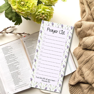 Prayer List - Lined and Checkboxes Magnetic Notepad