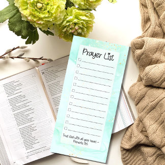 Prayer List - Lined and Checkboxes Magnetic Notepad