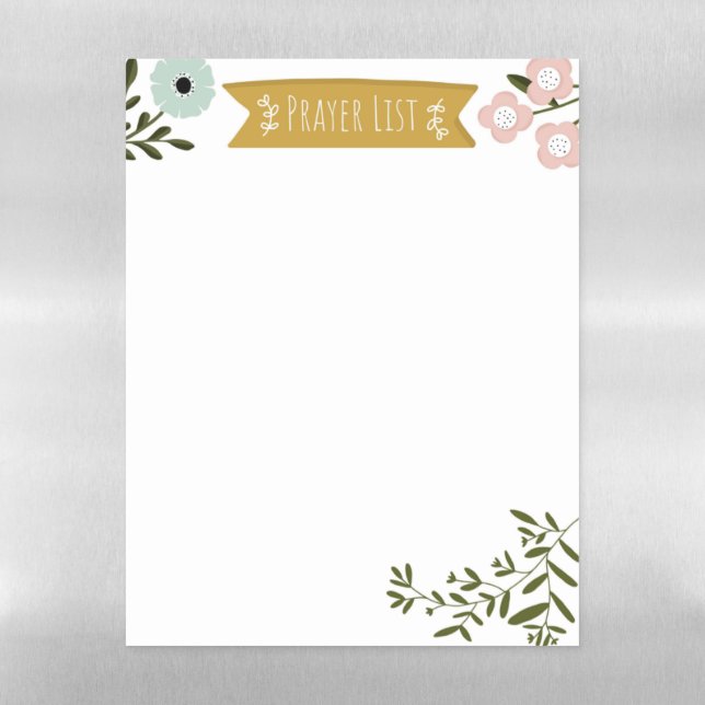Prayer List Magnetic Dry Erase Sheet (Vertical)