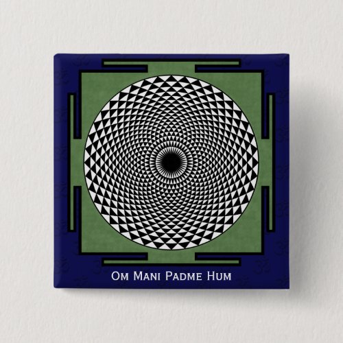 prayer mandala Om Mani Padme Hum Button