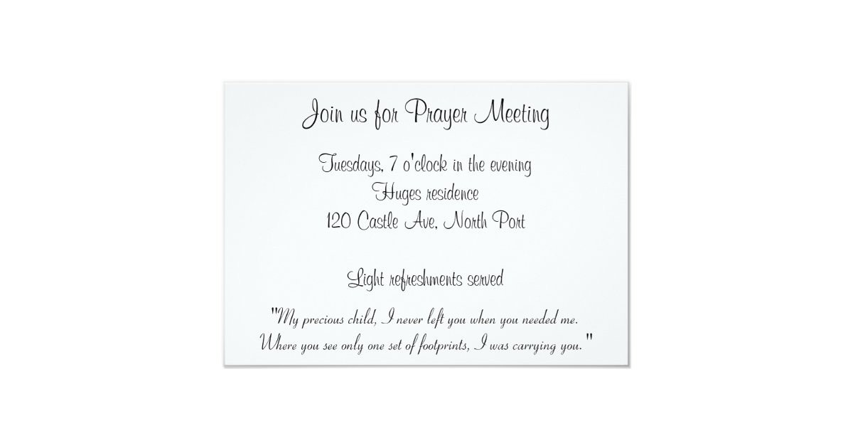 Prayer Meeting Invitation Sample 3