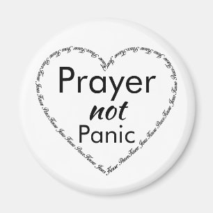 Prayer not Panic Christian Faith Message Magnet