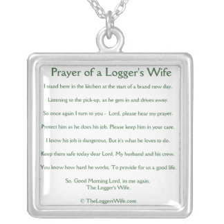 Prayer of a Logger's Wife Necklace