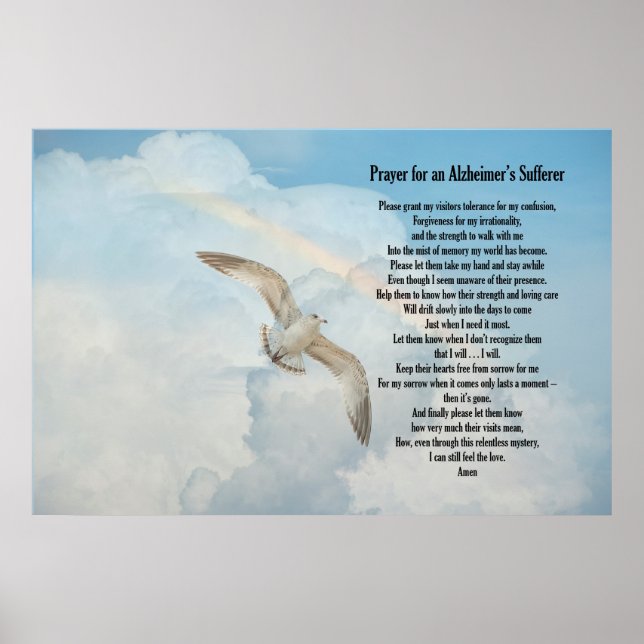 Prayer of an Alzheimer's Sufferer Poster (Front)