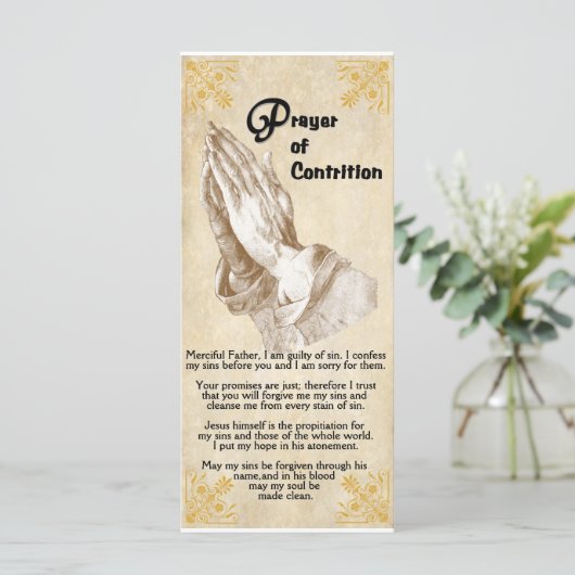 Prayer of Contrition Rack Card (Standing Front)