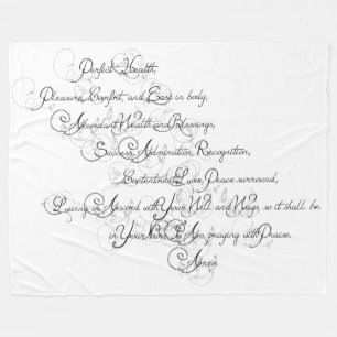 Prayer of Health and Blessings Fleece Blanket