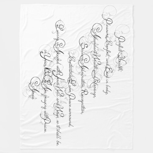 Prayer of Health and Blessings Fleece Blanket