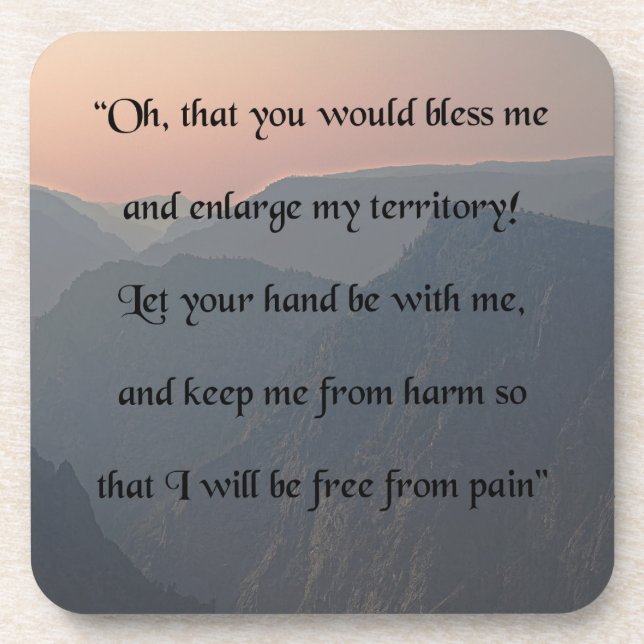 Prayer of Jabez Beverage Coaster (Front)