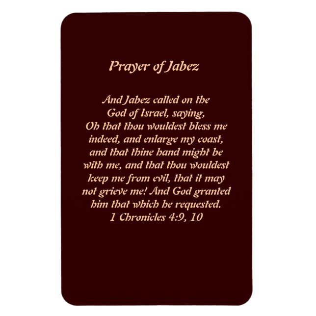 Prayer of Jabez Magnet (Vertical)