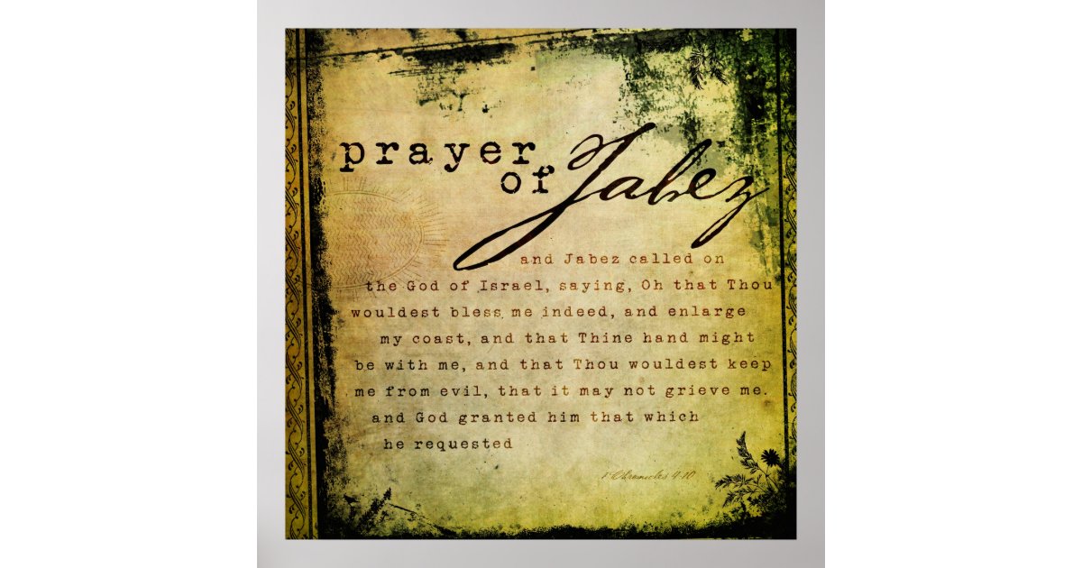 Prayer of Jabez Poster | Zazzle