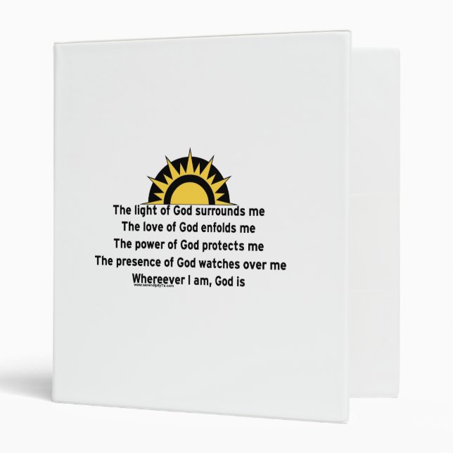 Prayer of Protection 3 Ring Binder (Front/Inside)