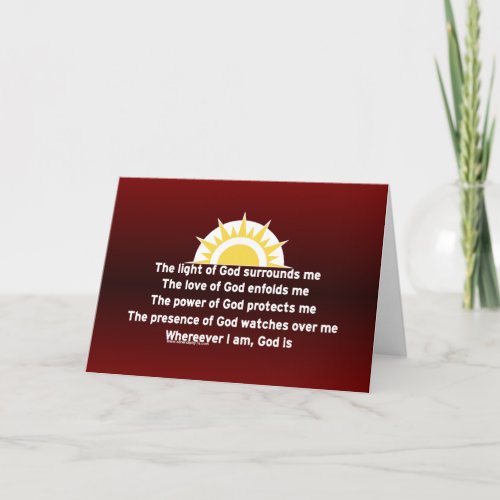 Prayer of Protection Card