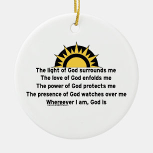 Prayer of Protection Ceramic Ornament